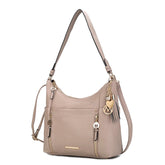 MKF Collection Shoulder Bag for Women, Vegan Leather Crossbody, Hobo Fashion Handbag Messenger Purse